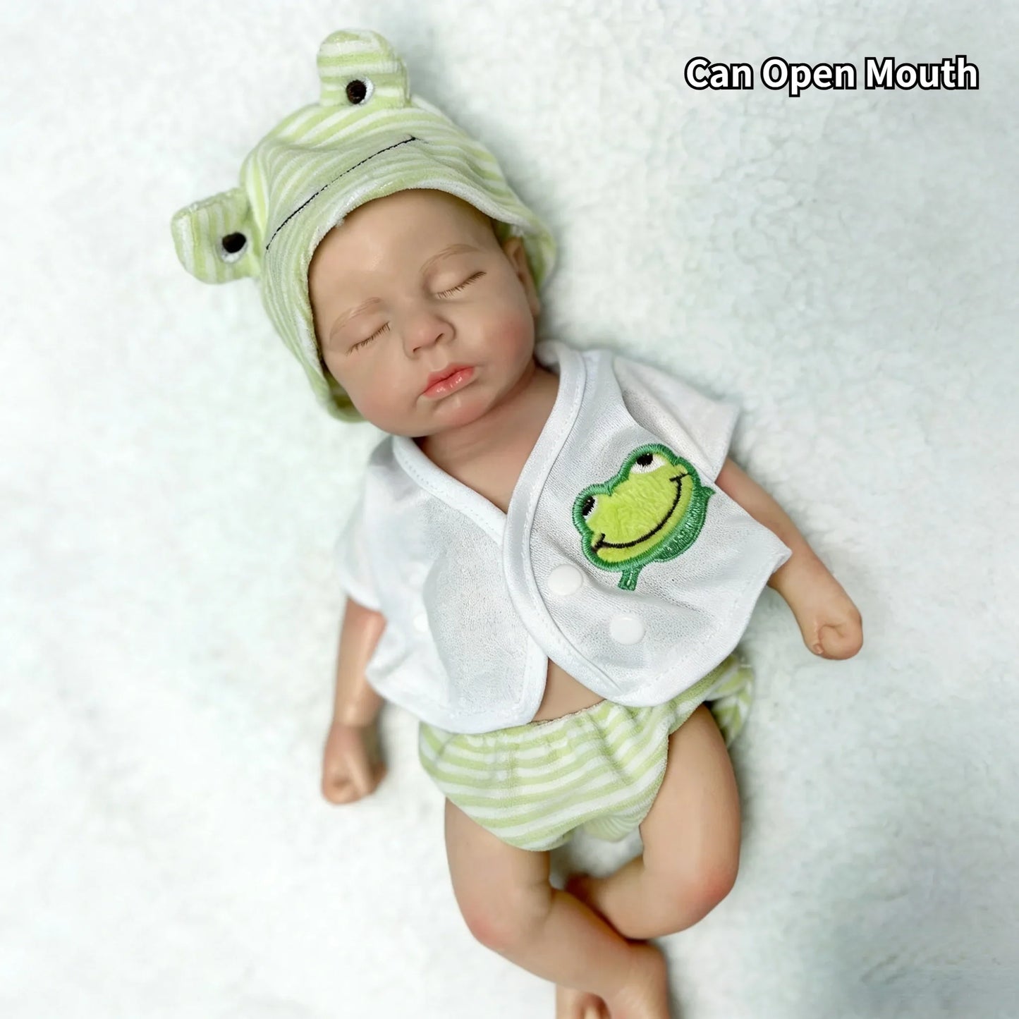 13 Inch Full Body Soft Silicone Bebe Reborn Doll Handmade 3D Painted Skin Newborn Baby Doll Gifts