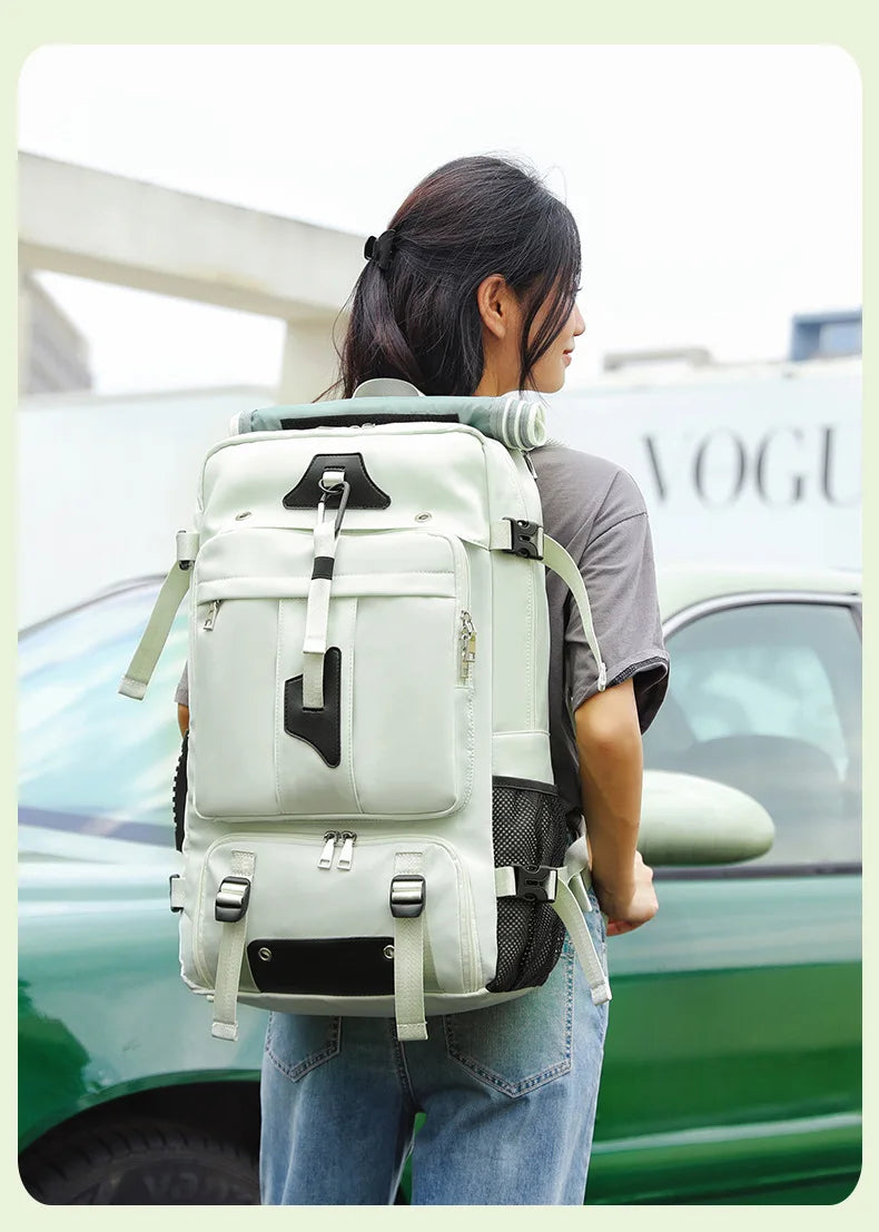 55L Large Capacity Travel Bag For Men 15.6 Inch Laptop Suitcase Backpack Multi-function Waterproof Backpack Outdoor Camping Bags