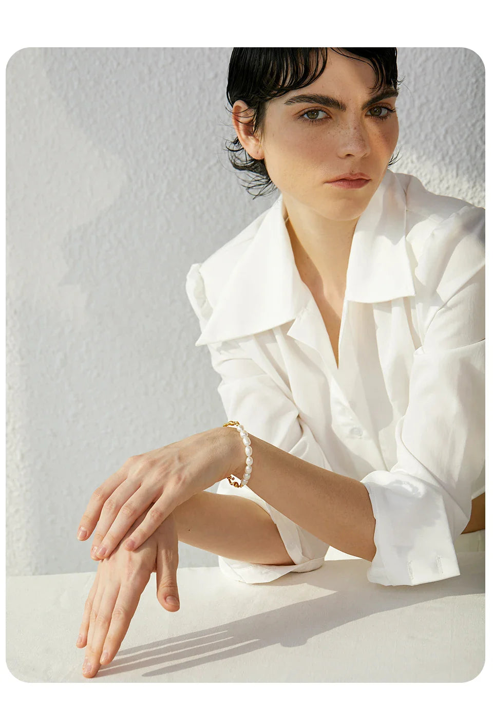 Yhpup Luxury Natural Freshwater Pearls Stainless Steel 18k Gold Color Bracelet Bangle Temperament Fashion Jewelry Women New Gift