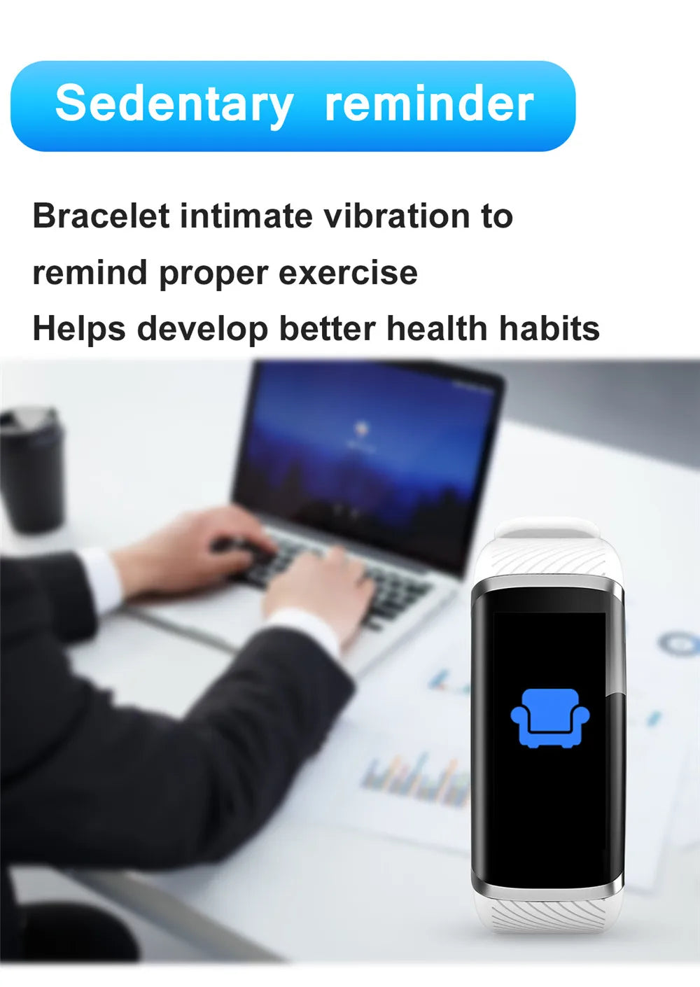 Smart Fitness Bracelet Heart Rate Blood Pressure Fitness Tracker  ForAndroid IOS Customize Wallpaper Smart Band Watch Men Women
