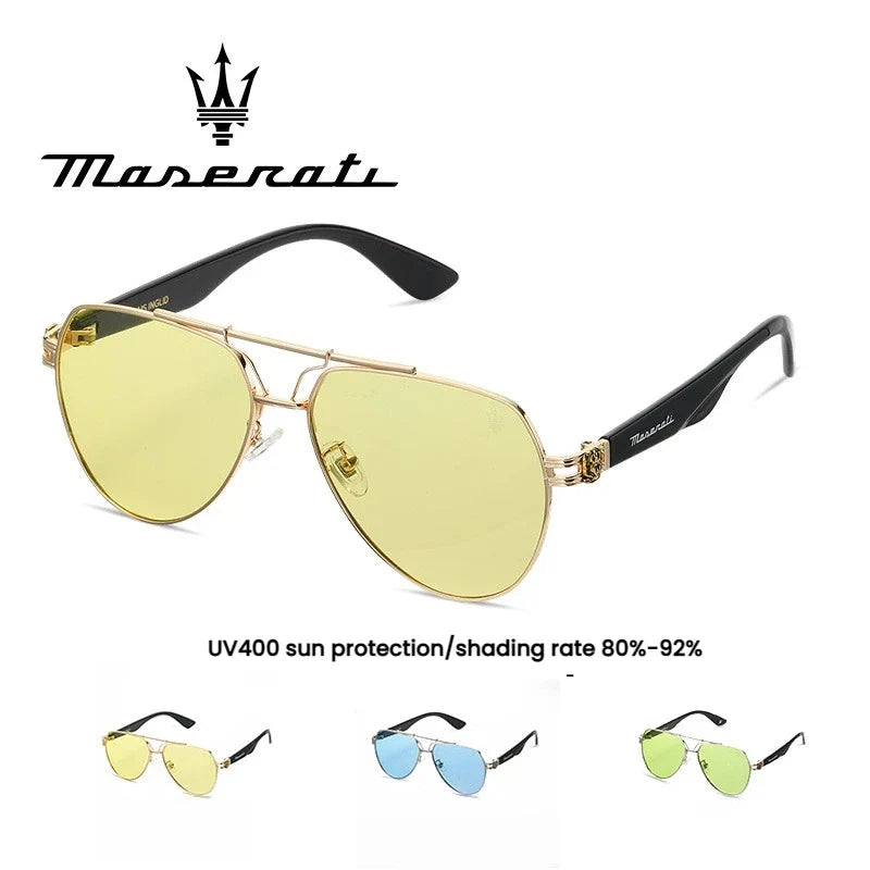 MASERATI Luxury Sunglasses High End for Men Women Polarized UV400 Driving Glasses Classic Style Premium Quality  Fashion Design