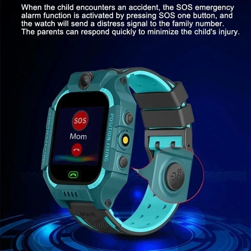 New Children Smartwatch with GPS LBS Locator 4G Phone Camera SOS Button Waterproof Kids Watch Android iOS Boys Girls Gift