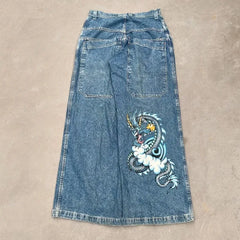 Y2K Jeans: Baggy jeans | Hip Hop Harajuku Streetwear Jeans