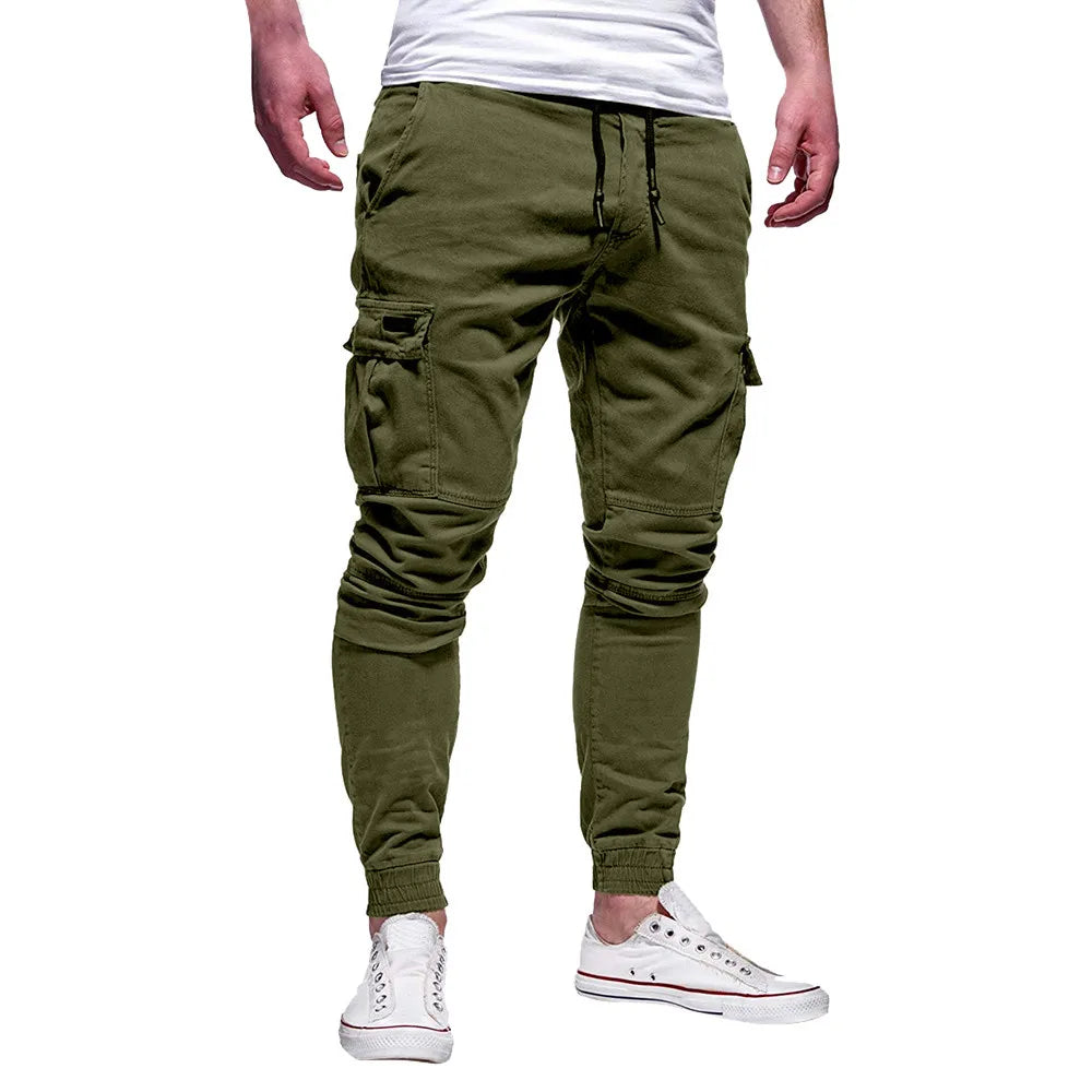 Casual Men Pants Fashion Big Pocket Hip Hop Harem Pants Outwear Sweatpants