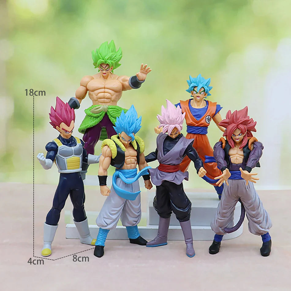 Anime Dragon Ball Z Super Saiyan Son Goku Broly Vegeta Anime Action Figure Model Christmas Gifts Collectible Figurines for Kids