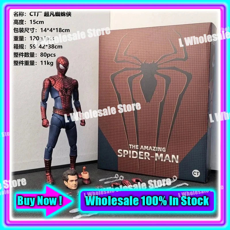 In Stock Ct Toys Blue Batman Spiderman Mess Toys Superior Symbiote Scarlet Spider Daredevil Wolverine Anime Action Figure Toys