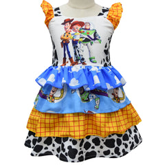 Toy Story Girl Jessie Dress Cartoon Cowgirl Costume Mickey Mouse Clothes Child Buzz