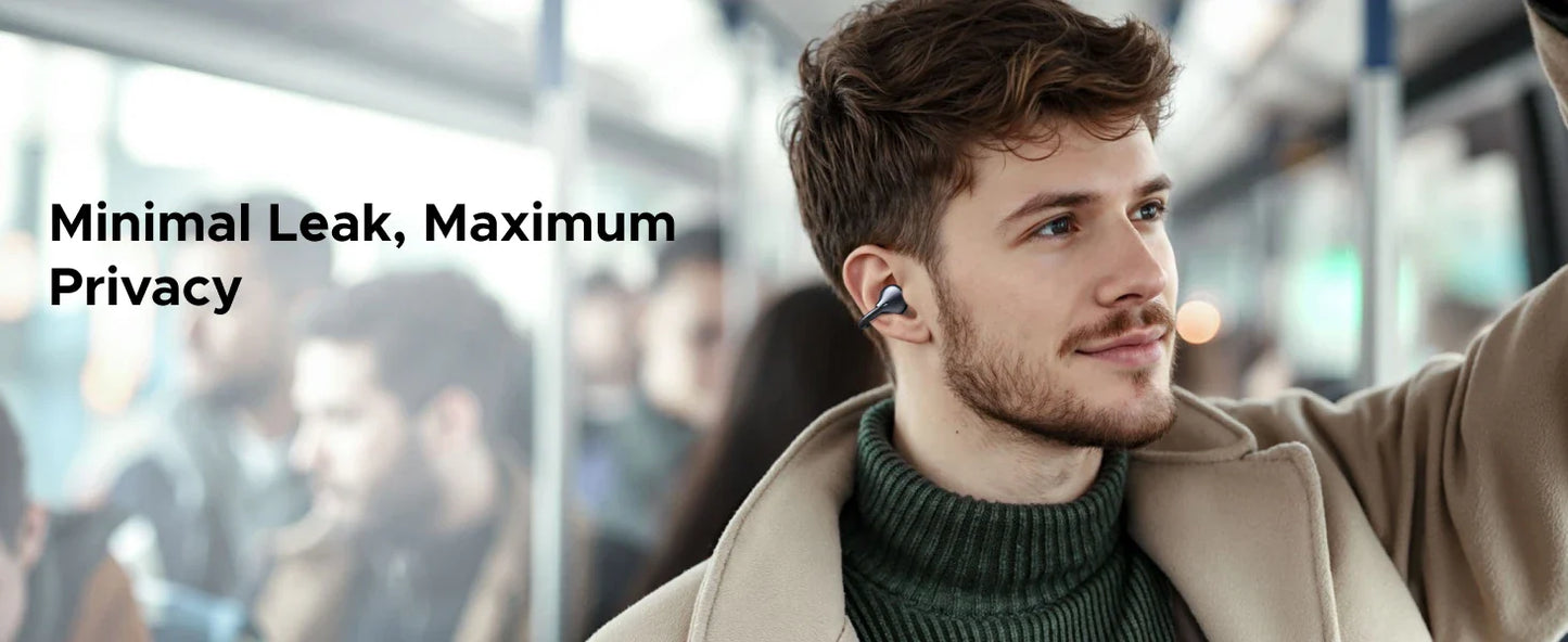 UGREEN ClipBuds Open-Ear Wireless Headphones Bluetooth 6.0 with 4 Mic Clear Call, Earbuds Clip on Earphones 30H Playtime