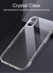 Case For iPhone 16 Pro Max Plus Crystal Clear Transparent Full Camera Cover Shell 16pro Promax 16plus