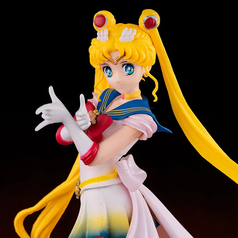 23cm Anime Sailor Moon Action Figure Doll Princess Serenity Cake Ornaments Collection PVC Tsukino Usagi Figure Model Toys Gifts