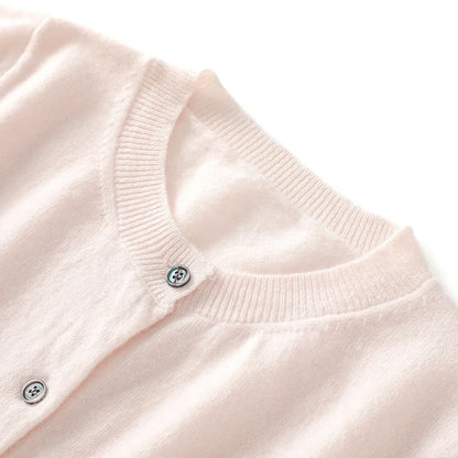 Women O-neck Cardigan Preppy Style Long Sleeve Sweater For Spring