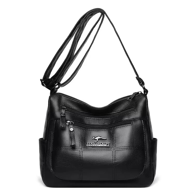 Brand Leather 3 Layers Alligator Crossbody Bag for Women Female Shoulder