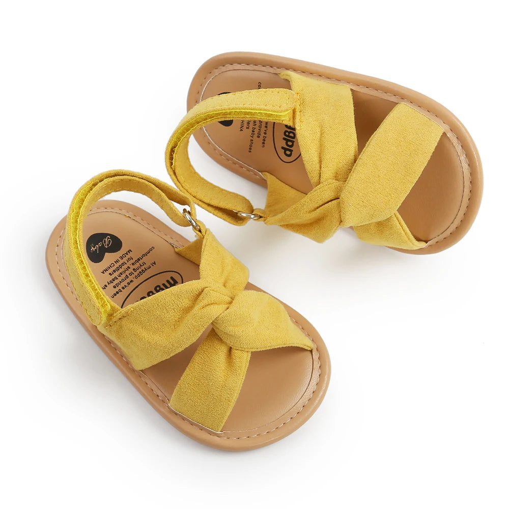 Baby Girls Sandals Cute Summer Soft Sole Flat Princess Shoes Infant Non-Slip First