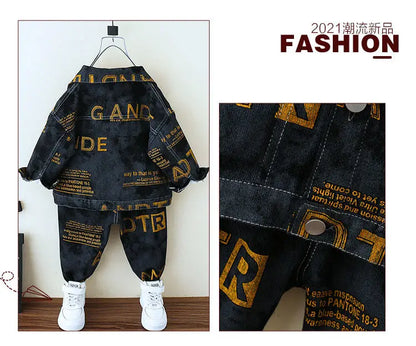 New Spring Autumn Baby Clothes Suit Boys Outfit Sets Korean Baby Boys Coat + Pants Sets Children's Set 2 To 7 years Kids Outfits