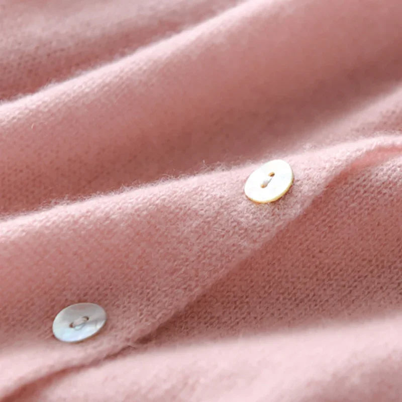 Autumn Winter Sweater Women Elegant Button Design Knitted Cardigans For Women