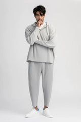 Miyake Pleated Pants Solid Tapered Pants Pencil Pants Four-season Casual Bottoms