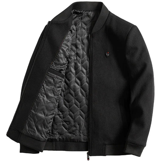 Men's Full Zip Fleece Jacket Casual Jacket Lightweight Stand Collar Jackets Outdoor