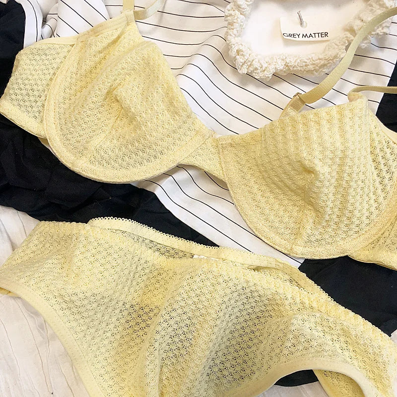 6 Color Women Underwear French Bralette Push Up Bra Set Ultra