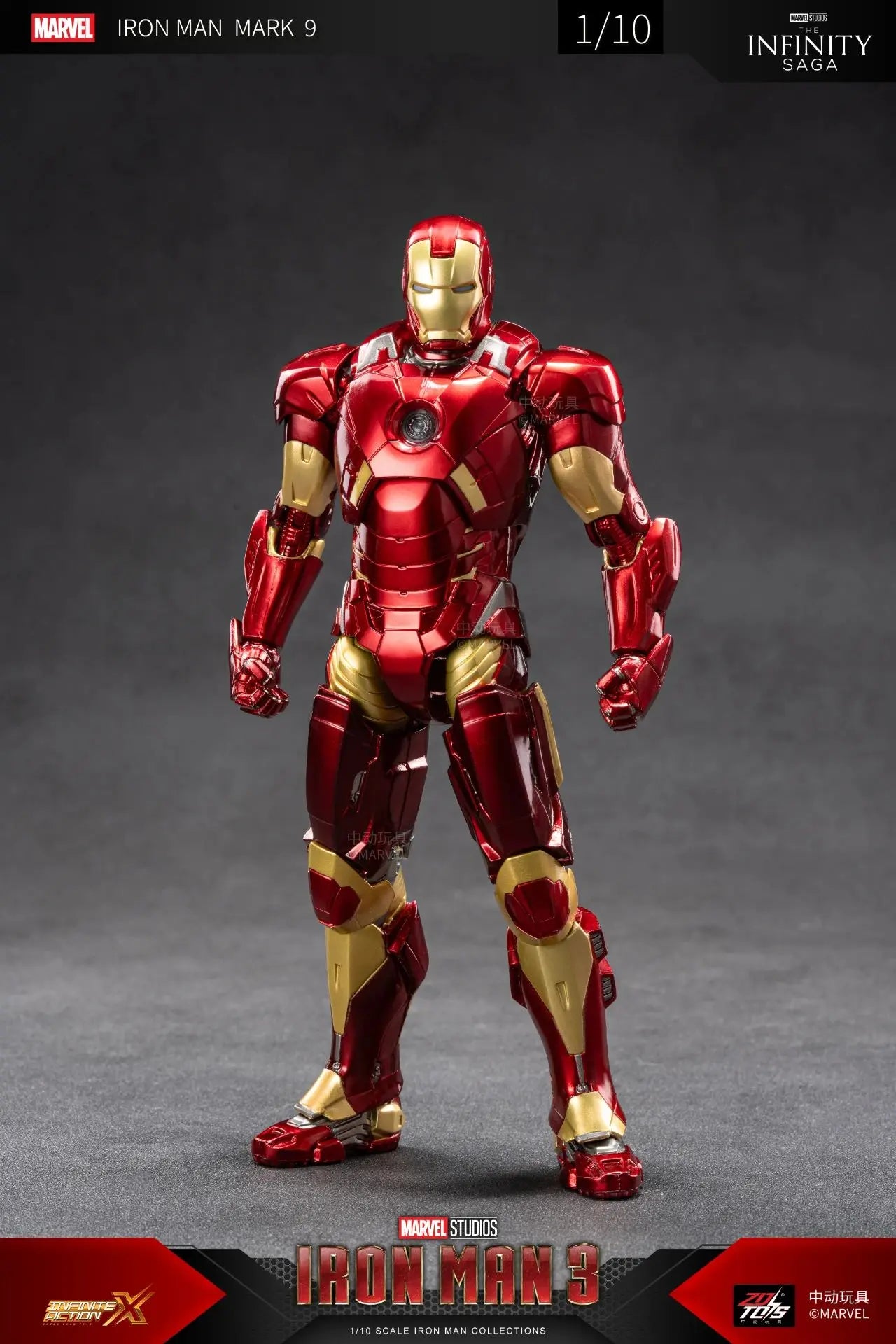 1:10 ZD Toys Iron Man MK38 Igor MK25 Striker MK26 Gamma MK36 Peacemaker MK40 MK15 Sneaky Action Figure Collections Gift
