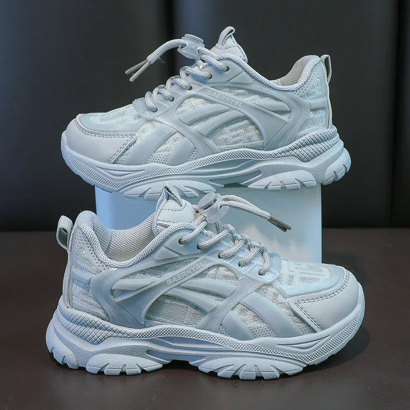 Children Casual Shoes Kids Sneakers for Boys and Girls Solid White Shoes