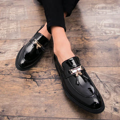 Fashion men Dress Shoes Loafers Leather Oxford business Shoes