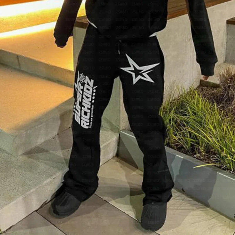 Y2K Aesthetics Retro Black Foam Print Pattern Hoodie 2000s Retro Grunge Goth Jacket