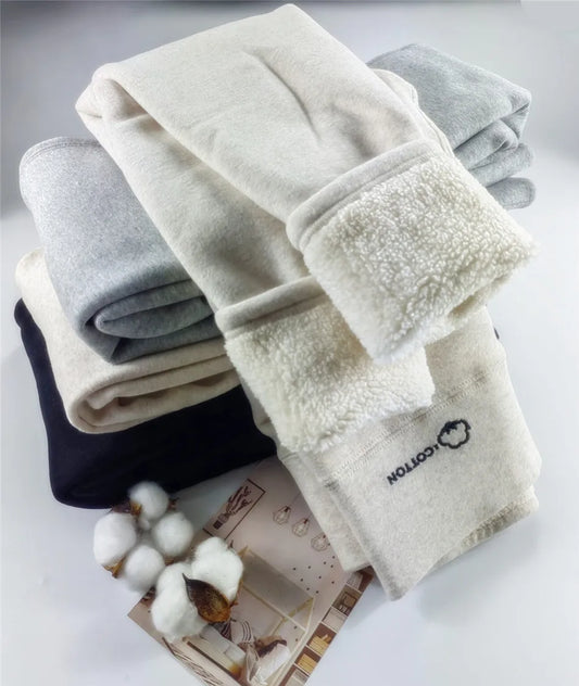 Winter Thermal Leggings Women -15 ℃ Velvet Cotton Slim Tights Fleece Pants