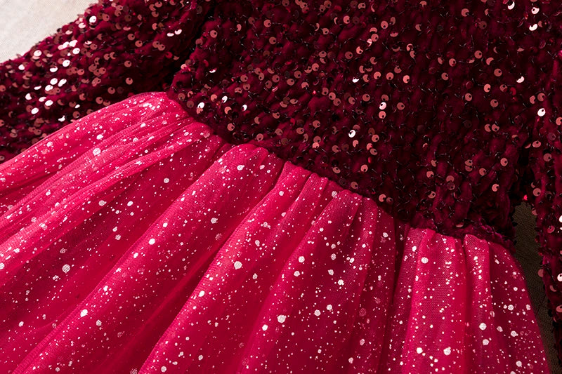 Girls Princess Party Dresses for 3-8 Yrs Kids Birthday Wedding Evening