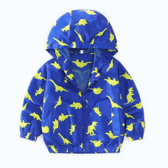 Cartoon Animal Hooded Baby Coat Boys and Girls Long Sleeve Jacket Fashion