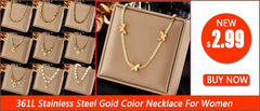 Stainless Steel Necklace Eye Double Chain Accessories for Women