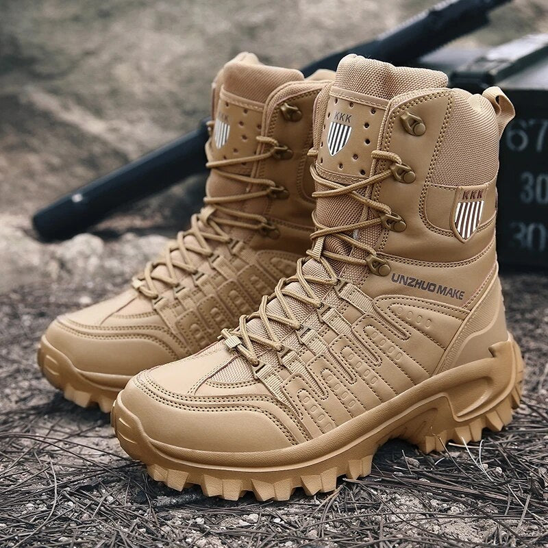 2023 Men Boots Military Leather Boots Special Force Tactical Desert Combat Men's Boots Outdoor sneakers Shoes Ankle Boots