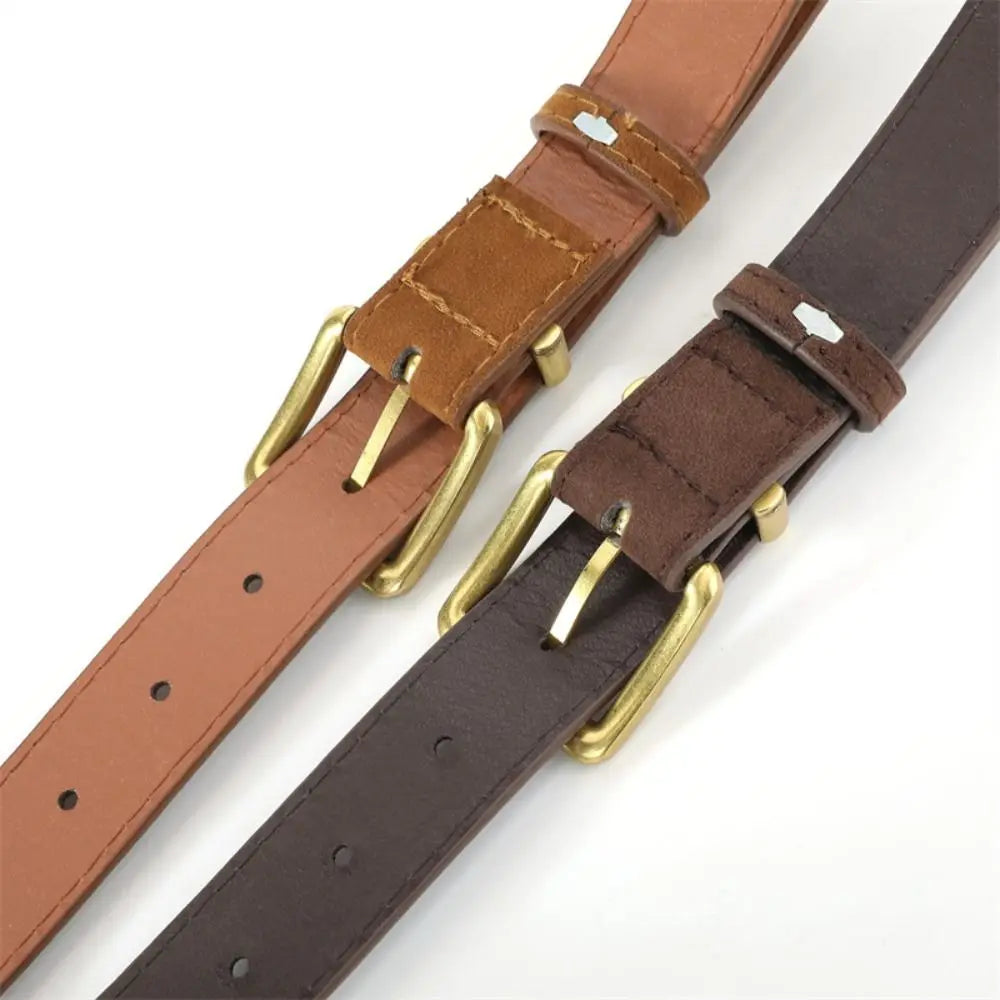 Women Suede Leather Belt Casual Versatile Business Waist Strap Belt Trendy Luxury Design Pin Buckle Waistbands