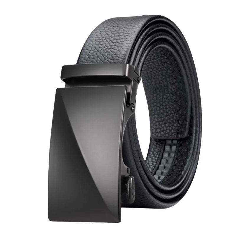Genuine Cow Leather Automatic Belt For Men Formal Automatic Buckle Belt Genuine Leather Mens business Strap
