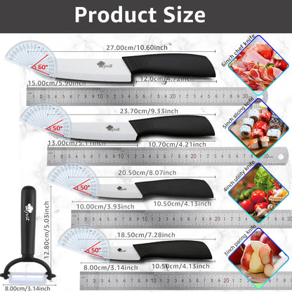 Ceramic Knife Set for Kitchen Professional Ceramic Knife 3 4 5 6 Inch Fruit Rust Proof