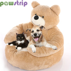 Super Soft Dog Bed Cute Winter Warm Bear Hug Cat Sleeping Mat Semi-closed Puppy