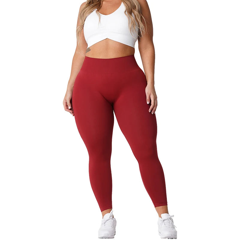 Leggings Women Soft Workout Tights Fitness Outfits Yoga Pants High Waisted Gym Wear