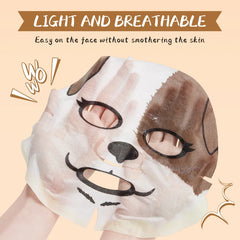 10pcs Moisturizing Face Mask skincare Cartoon Animal Pattern Firming Brightening Facial Masks Face Sheet Mask Skin Care