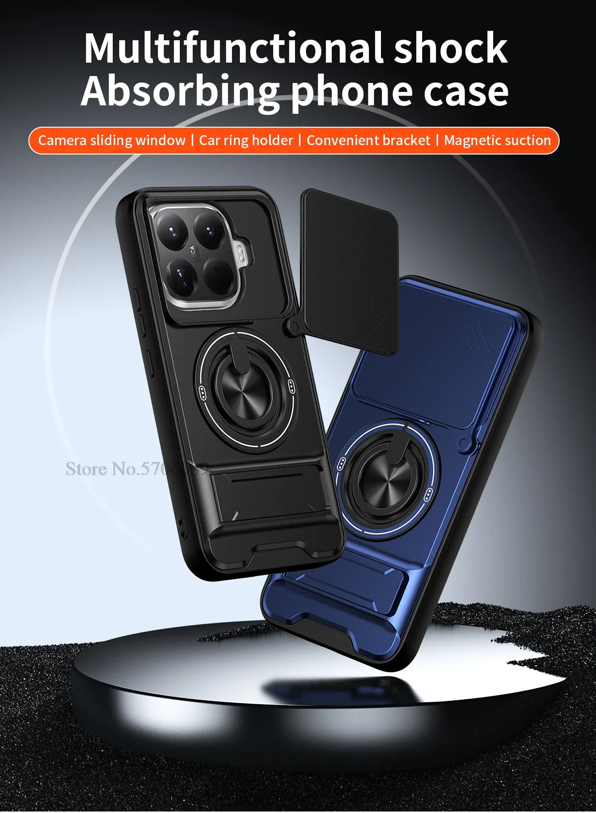15T/15T Pro Armor Case For Xiaomi 15T Pro Case Shockproof Slide Lens Protector Phone Cover For Xiaomi 15T Case Fundas With Ring