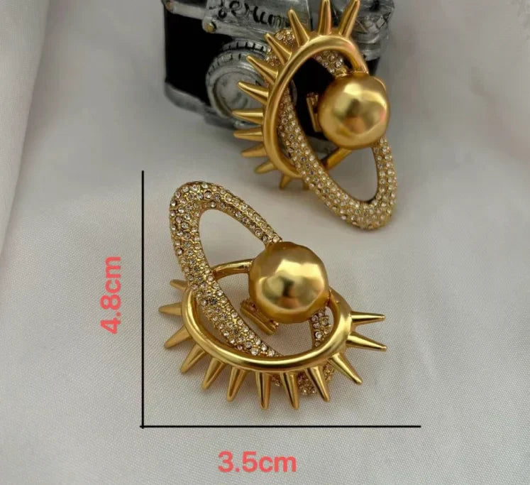 Baroque Pearl Eye Earrings