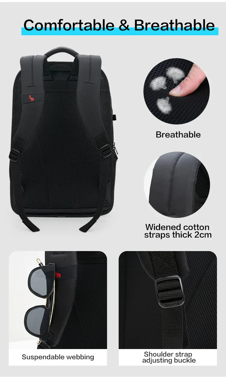 OIWAS Travel Multifunction Backpack Fashion Zipper Open Bag Men's Backpack Laptop High Quality Male Women Business Classic Bags