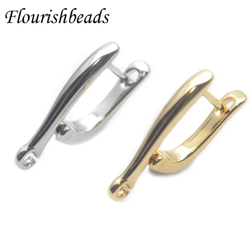 Nickle Free Anti-rust Gold Color Plain Metal Earring Hooks Jewelry Findings 50pc Per Lot