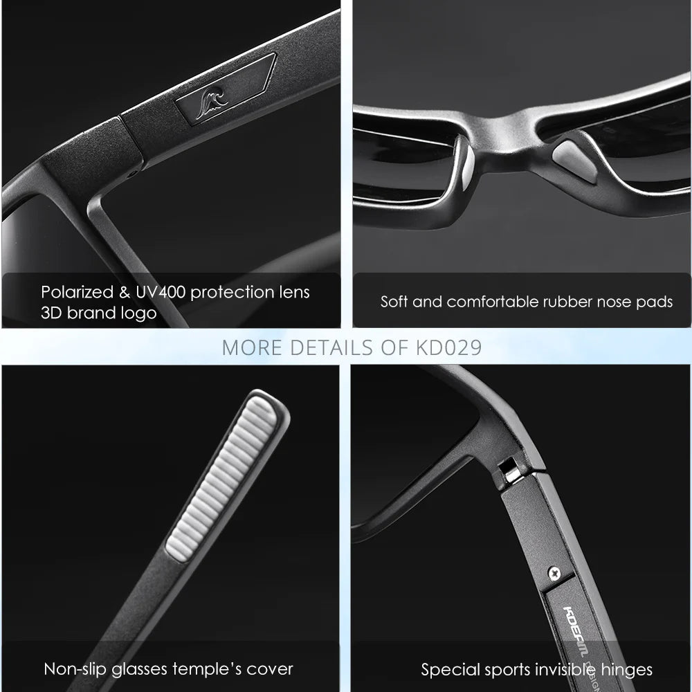 Sunglasses Men Polarized 100% UV Protection Sun Glasses Integral Spring