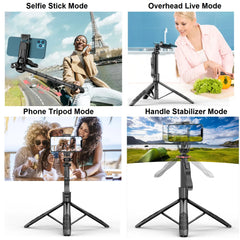 Selfie Stick Phone Tripod with Remote, 60" Extendable Tripod Stand for iPhone Android