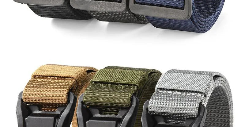 Plus Large LONG Size 125 140 160 180cm Men's Belt Canvas Multi-functional Tactical Quick Release Magnetic Alloy Buckle Belts