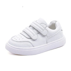 DIMI Spring/Autumn Children Shoes Boy Girl Microfiber Leather White School Shoes