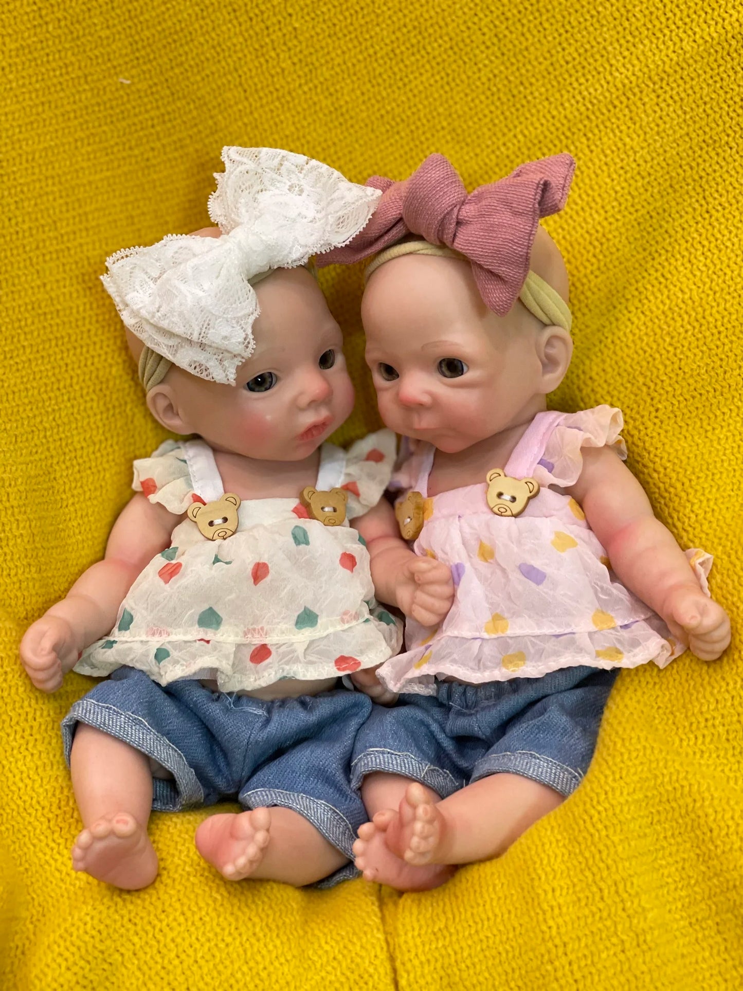 8styles/26cm Open and Close Eyes Cute Soft Full Body Solid Silicone Girl 3D Painted Skin Lifelike Real Corpo De Silicone Doll