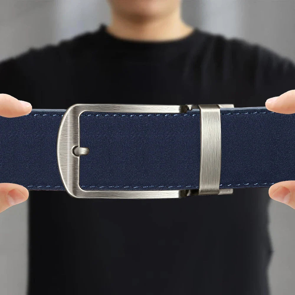 Men Belts Leather Waist Strap Male Automatic Buckle Waistband Mens High Quality Girdle Belts for Women Men Gifts 105 115 125cm