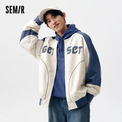 Semir Jacket Men Spring Fashion Contrasting Color Raglan Sleeves