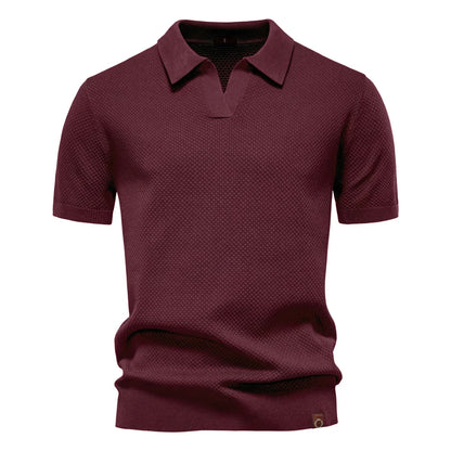 2025 New Summer Premium Solid Color Men's Golf Polo Shirt for Collared Breathable Fabric Social Casual Top Male Polo Shirts