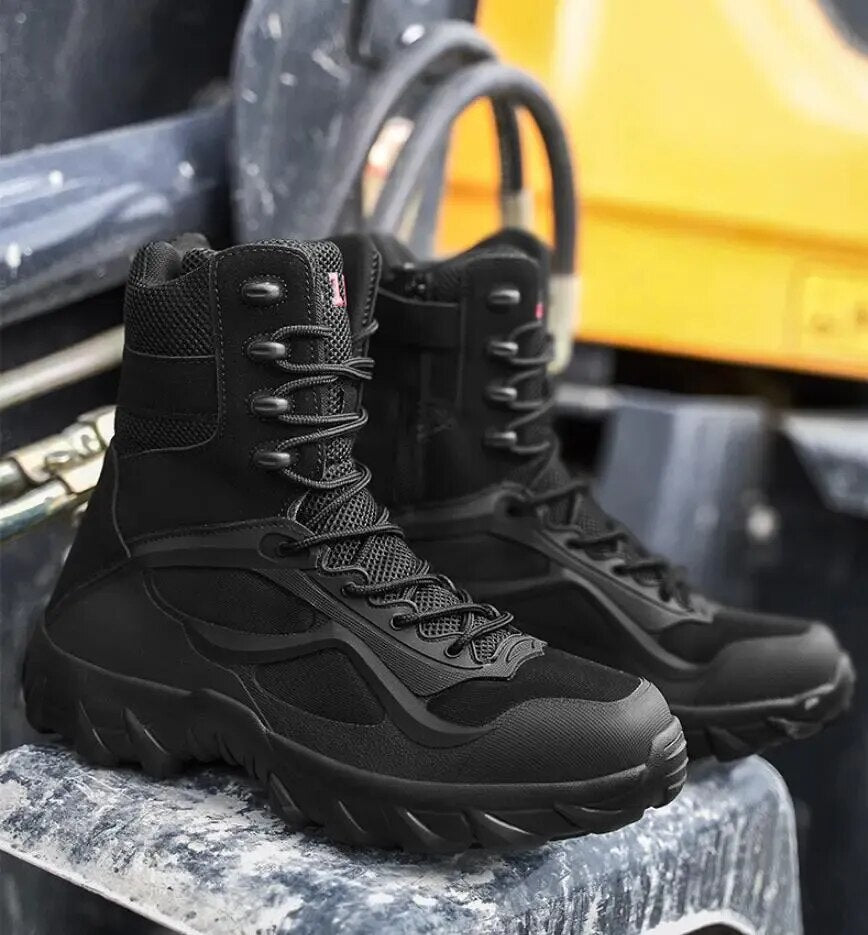 Men Military Boots s Working Safty Shoes Army Combat High-Top Militares Tacticos